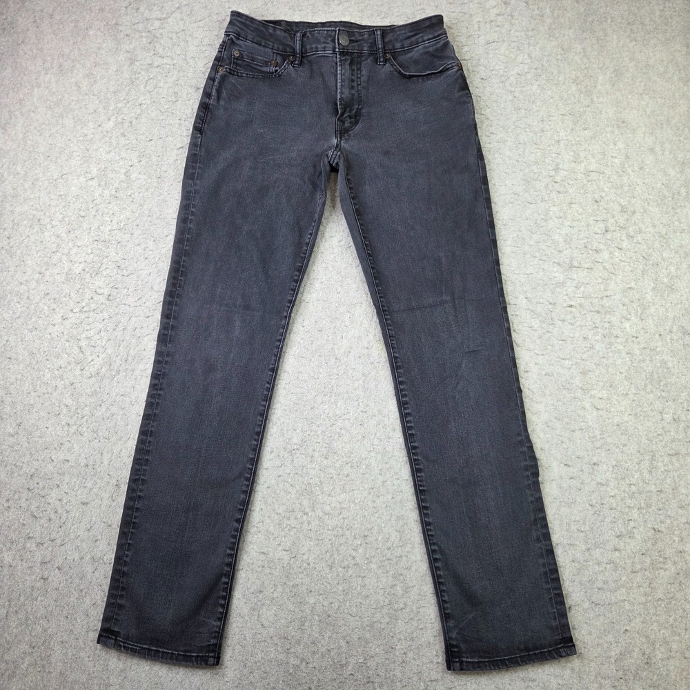 American Eagle Next Level Flex Slim Straight Jeans Mens 30x32 Black Denim